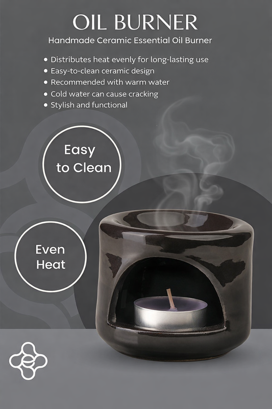 Handmade Ceramic Oil Burner – Essential Oil & Wax Melt Burner