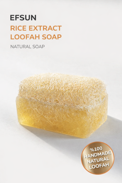 Rice Extract Loofah Soap – Natural Exfoliating Handmade Bar | Efsun Natural