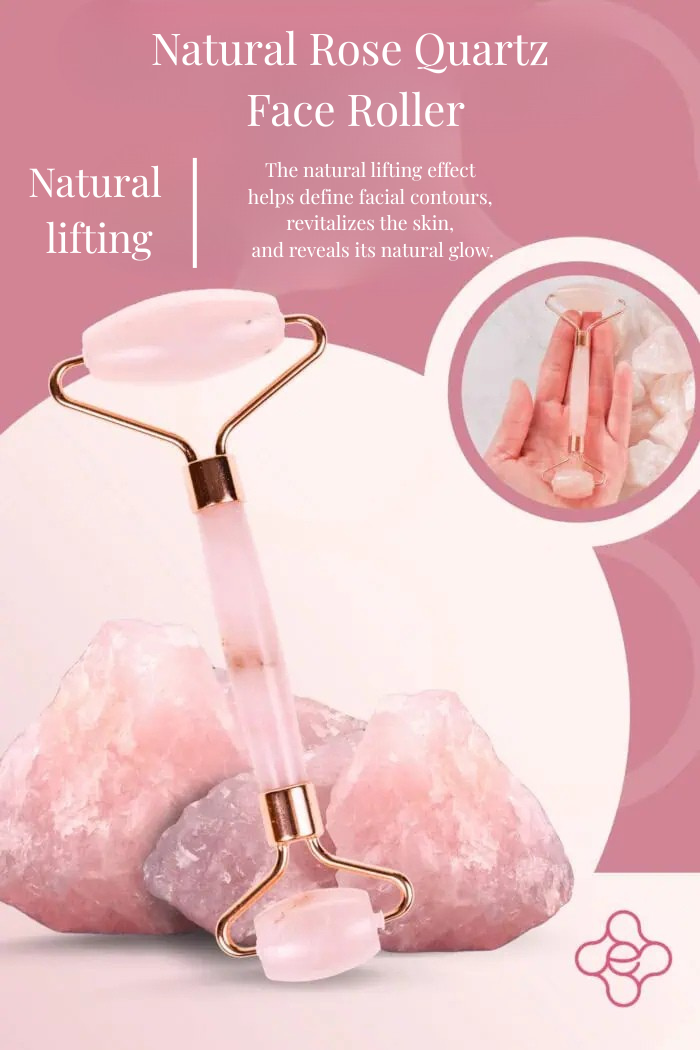 Natural Rose Quartz Face Roller – Lifting & Cooling Facial Massage Tool | South Africa