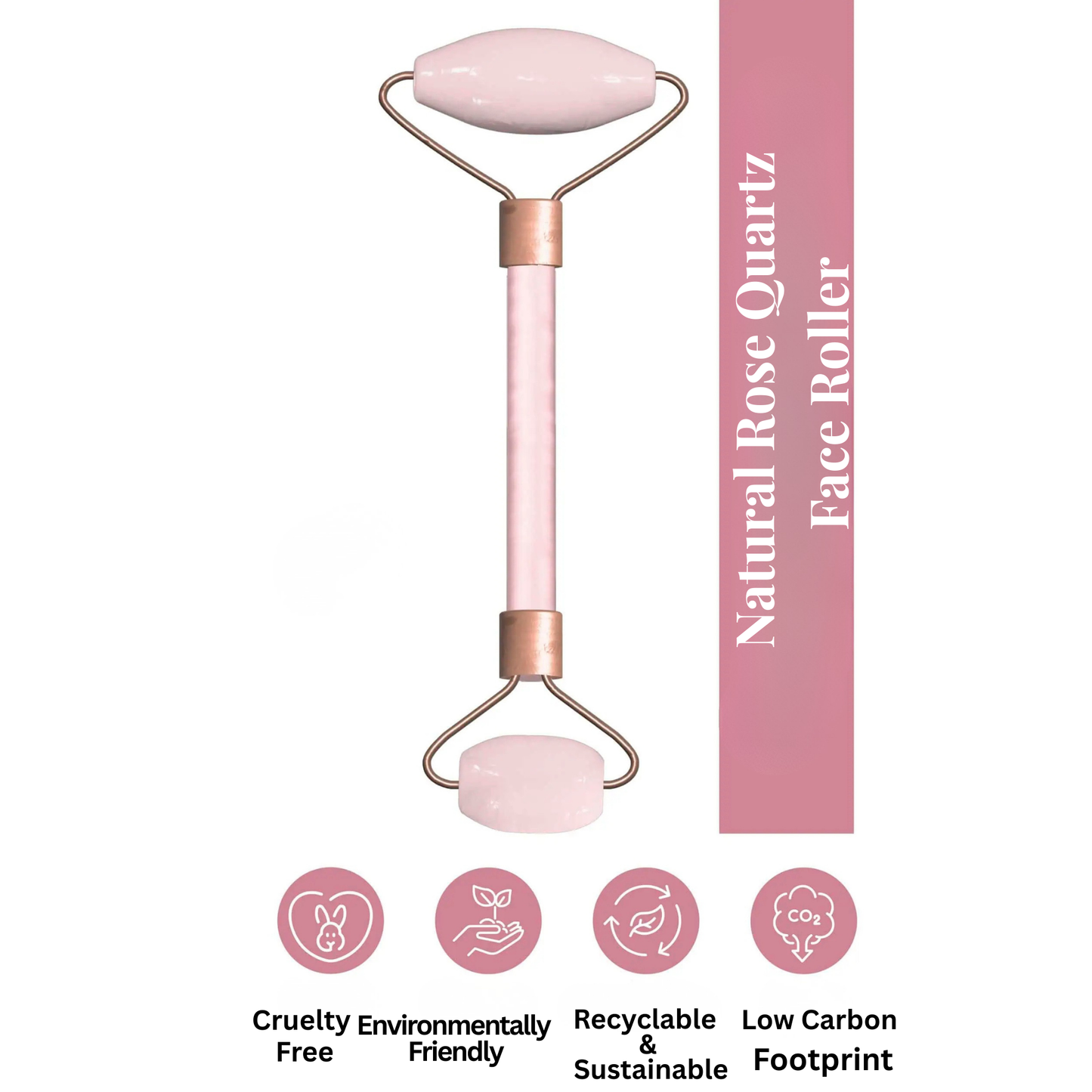 Natural Rose Quartz Face Roller – Lifting & Cooling Facial Massage Tool | South Africa