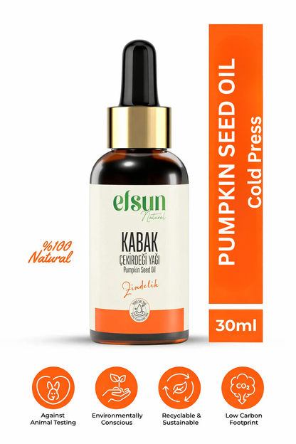 Efsun Natural Pumpkin Seed Oil 30ml cold pressed bottle