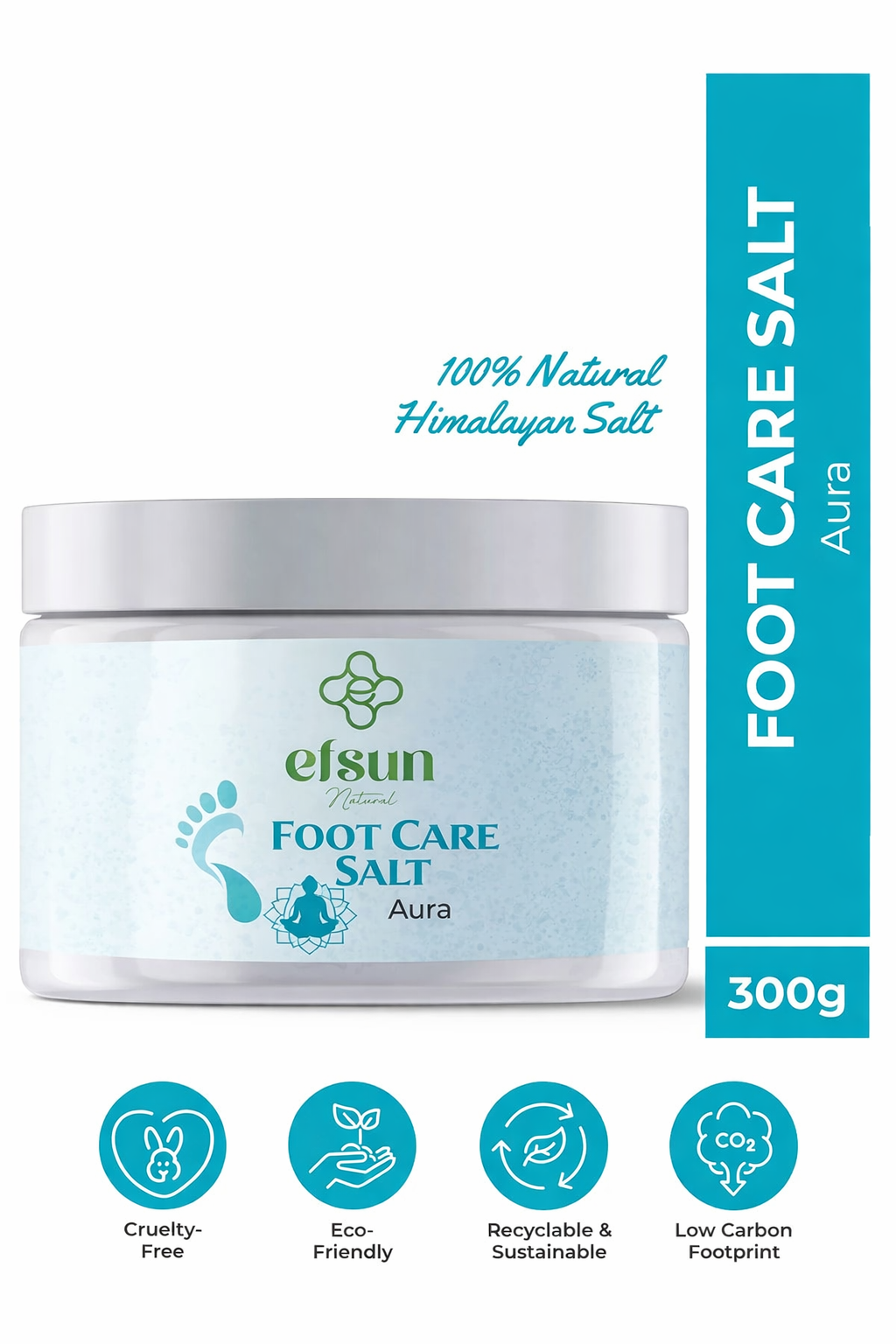 Aura menthol Himalayan foot care salt 300g