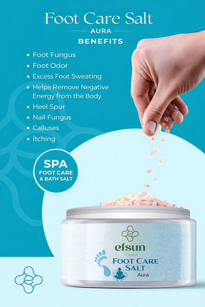 Foot spa salt for odor and rough skin