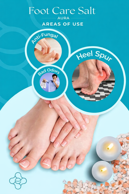 Cooling foot soak with natural Himalayan salt