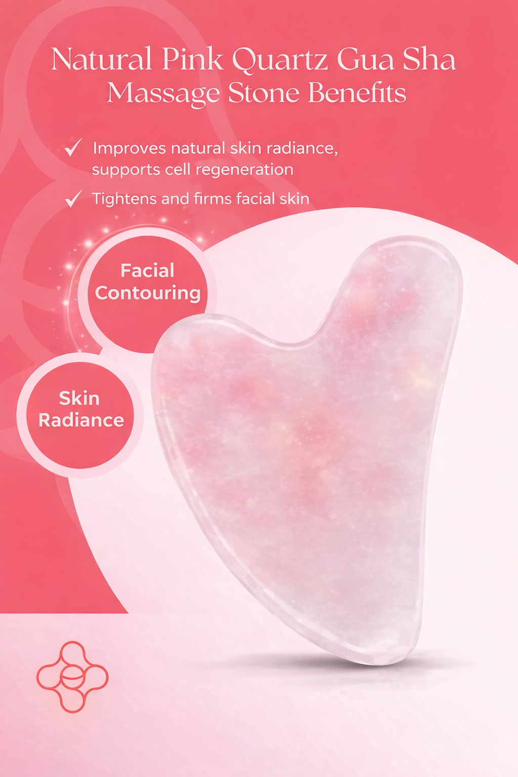 Natural Rose Quartz Gua Sha
