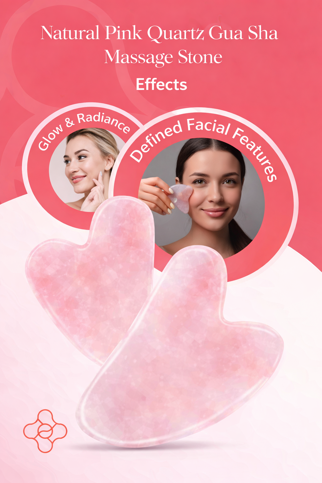Natural Rose Quartz Gua Sha