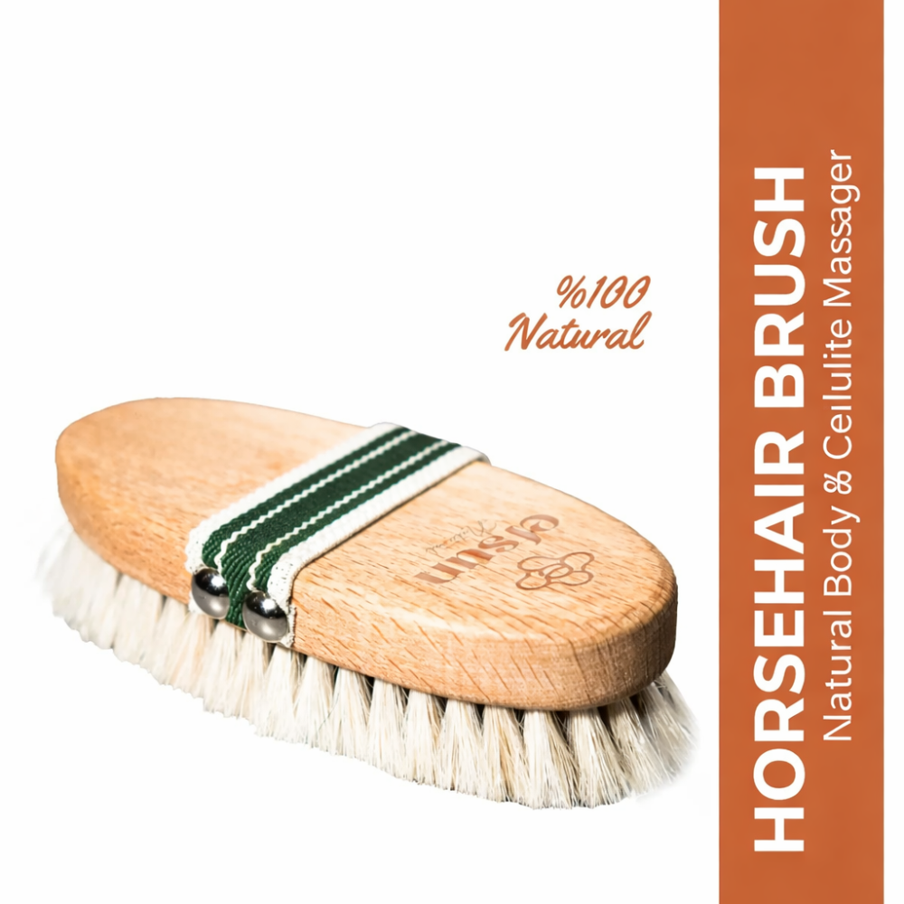 Natural horsehair dry brush for cellulite