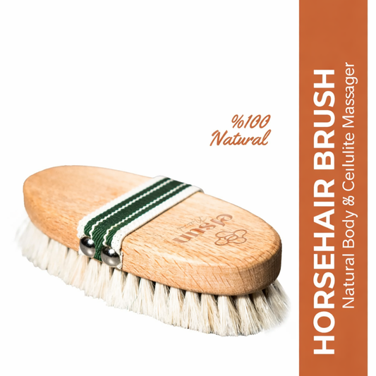 Natural horsehair dry brush for cellulite