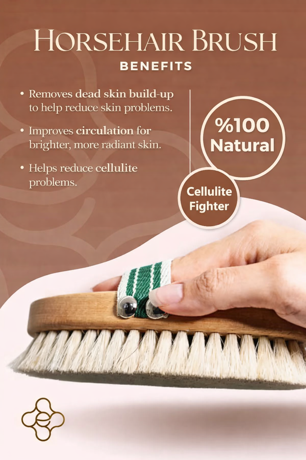 100% natural dry brushing tool