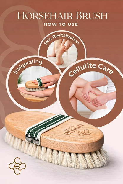 Eco-friendly horsehair exfoliating brush