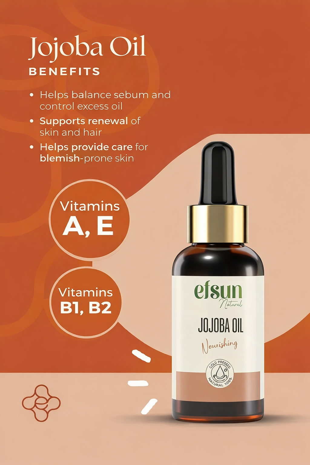 Natural botanical oil with glass dropper