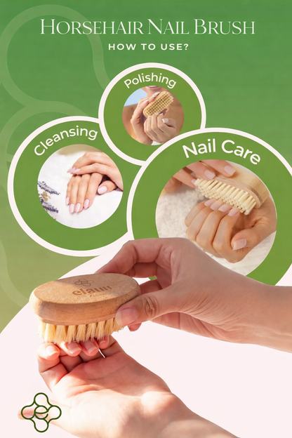 Horsehair nail brush for daily nail care