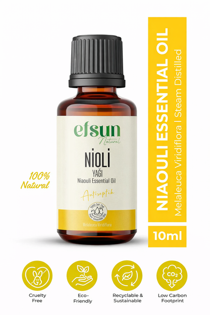 Efsun Natural Nioli Essential Oil 10ml steam distilled Melaleuca Viridiflora bottle