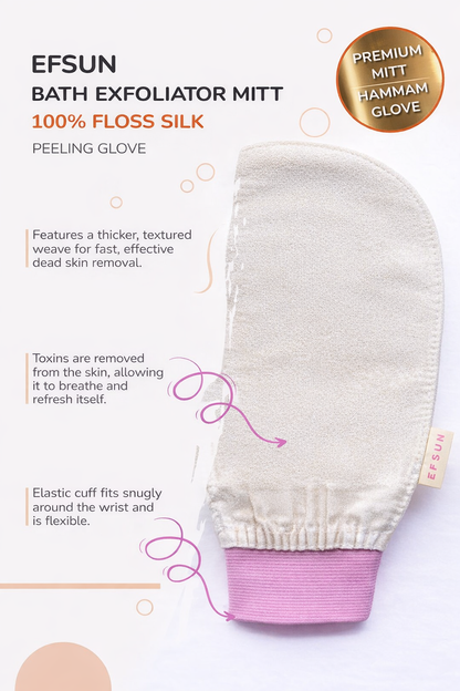 Luxury bath exfoliator glove for deep body cleansing and smooth skin