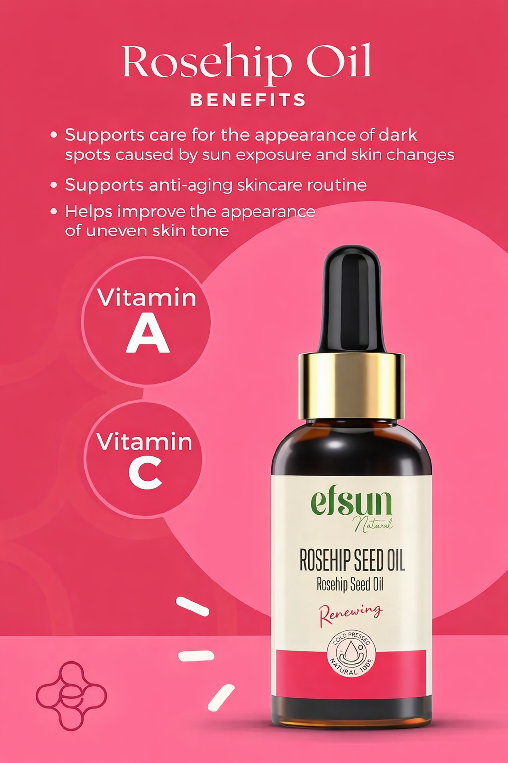 Rosehip seed oil with glass dropper 30ml