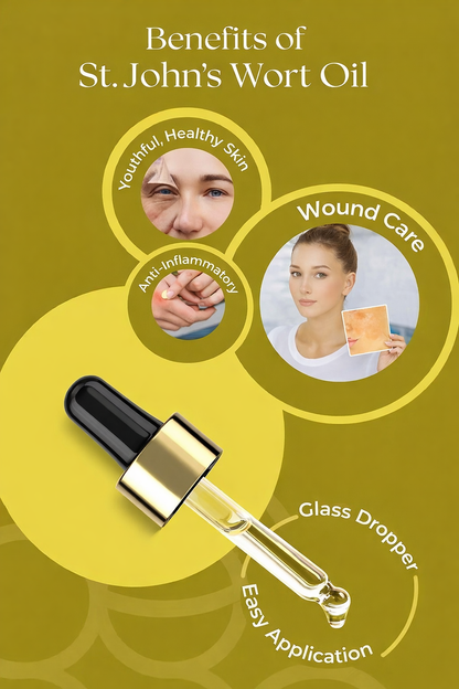 100% pure cold pressed St. John’s Wort oil for sensitive skin