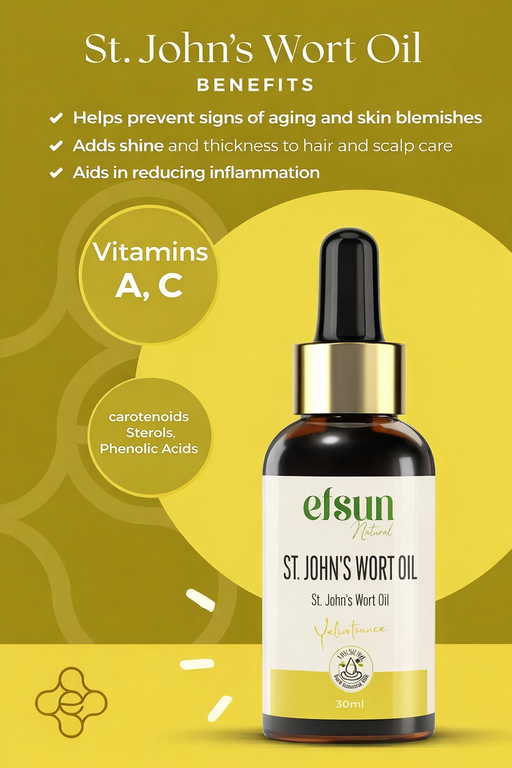 Natural botanical oil for post sun care and skin soothing